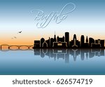 Buffalo skyline - New York - vector illustration