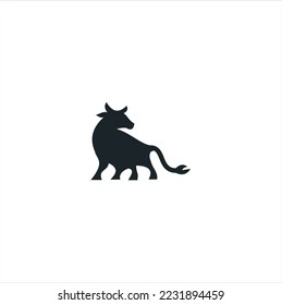 buffalo vector design of a black  logo template 