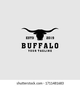 vintage de logotipo gráfico vector búfalo