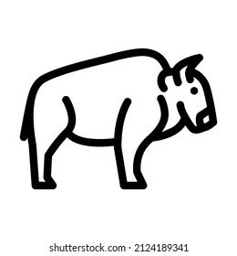 buffalo wild animal line icon vector. buffalo wild animal sign. isolated contour symbol black illustration
