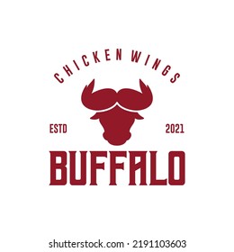 Buffalo Wings Logo Design Inspirationrestaurant Logo Stock Vector ...