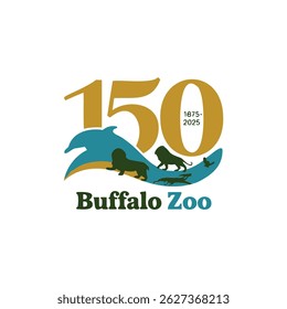 buffalo zoo logo design vector