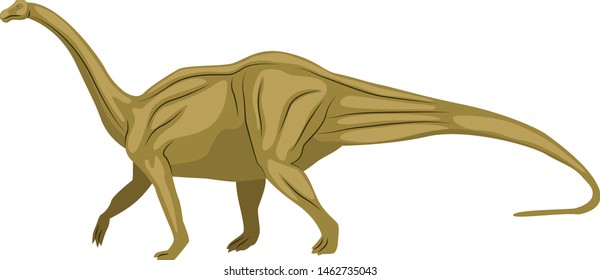 Buffed dinosour, illustration, vector on white background.