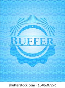 Buffer water wave style badge.