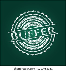 Buffer written on a blackboard