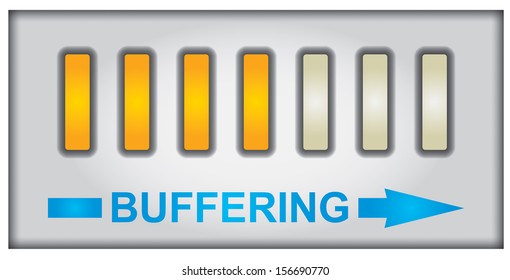 Buffering icon - communication concept, abstract illustration