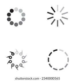 buffering icon vector template illustration logo design