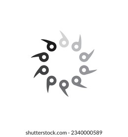buffering icon vector template illustration logo design