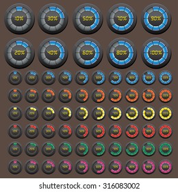Buffering And Loading Icon Set