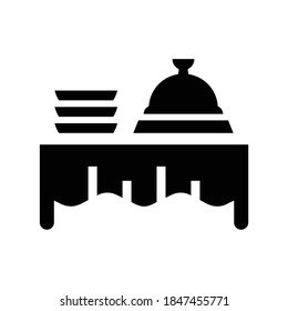 Icono de comida bufé. Gráficos vectoriales simples