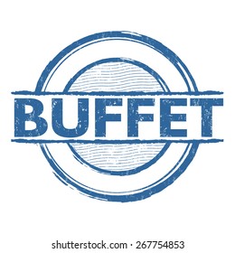 Buffet grunge rubber stamp on white background, vector illustration