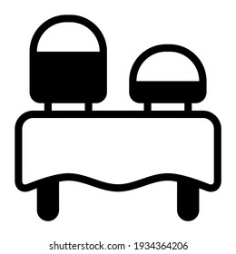 Buffet icon with glyph style. Suitable for website design, logo, app and UI.