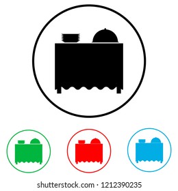Buffet icon, logo on white background