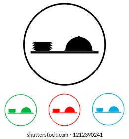 Buffet icon, logo on white background