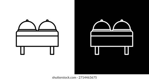 Umriss des Buffetsymbols. Vektorisoliertes Piktogramm für das Web
