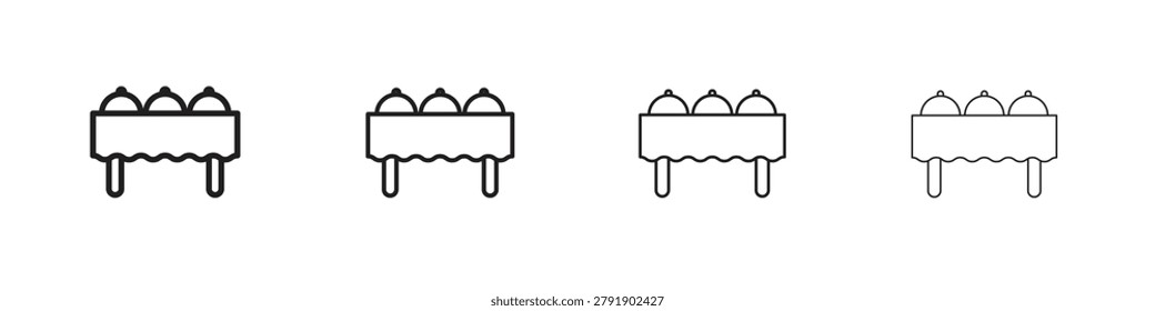 Buffet icon. stroke line concept