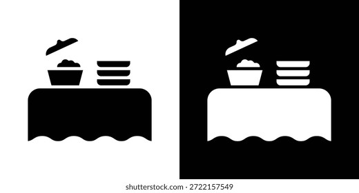Buffet-Symbol, Vektorgrafik - qualitativ hochwertige Vektorsymbole im schwarzen Stil