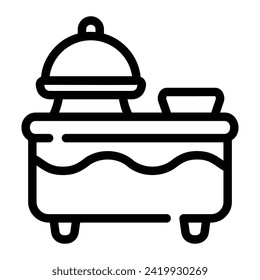 buffet Line Icon Background White