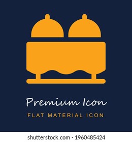 Buffet premium material ui ux isolated vector icon in navy blue and orange colors