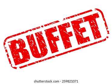 Buffet red stamp text on white