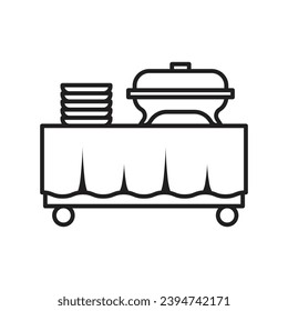 Buffet self service restaurant icon design. setout icon, isolated on white background. vector illustration