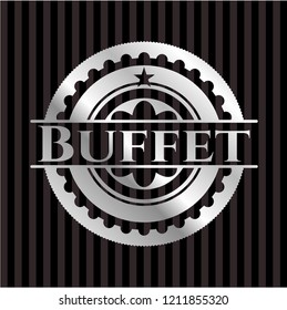 Buffet silvery emblem or badge