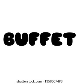 BUFFET stamp on white