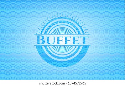 Buffet water style badge.