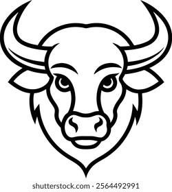Bufflo head mascot Vector logo