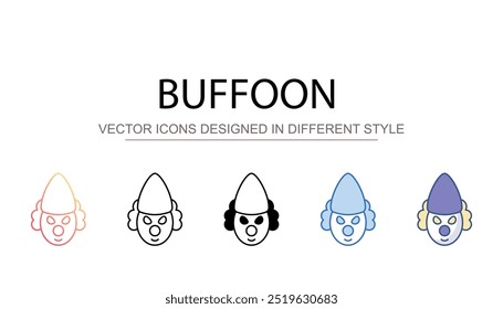 Buffoon icon design with white background stock illustration