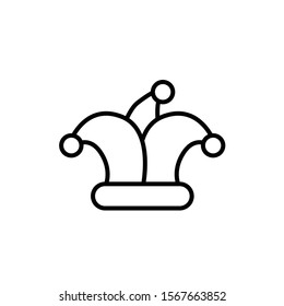 buffoon icon vector outline style design