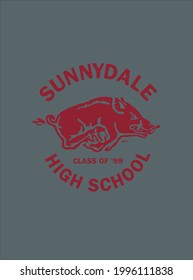 Buffy The Vampire Slayer Sunnydale High School Class Of 99 design vector illustration for use in design and print poster canvas