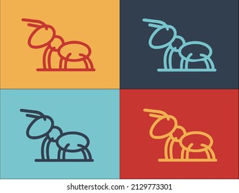 Bug Ant Logo Template, Simple Flat Icon of bug,ant,animal