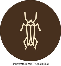 Bug with antenna, illustration, on a white background.