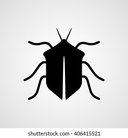 Bug, beetle, dor, fly, mosquito insect vector icon sign, virus software symbol