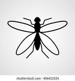 Bug, beetle, dor, fly, mosquito insect vector icon sign, virus software symbol