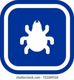 Bug , beetle ,insect icon , sign Square with rounded corners
