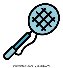 Bug bite icon outline vector. Insect control. Cute electric color flat
