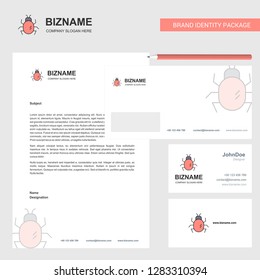 Bug  Business Letterhead, Envelope and visiting Card Design vector template