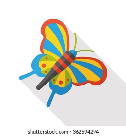 bug butterfly flat icon