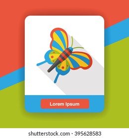 bug butterfly flat icon