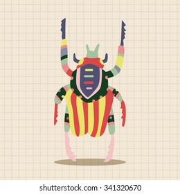 bug cartoon elements vector, eps