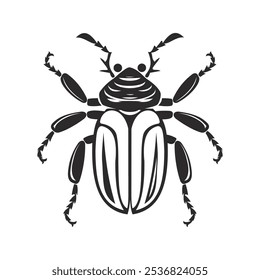 Bug Clipart Black Color Vector Illustration