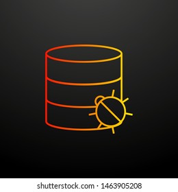Bug in coins nolan icon. Elements of virus antivirus set. Simple icon for websites, web design, mobile app, info graphics