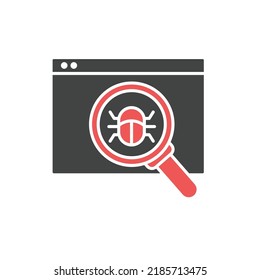 Bug in computer icons  symbol vector elements for infographic web