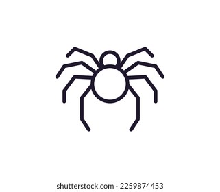 Bug concept. Single premium editable stroke pictogram perfect for logos, mobile apps, online shops and web sites. Vector symbol isolated on white background. 