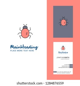 Bug  Creative Logo and business card. vertical Design Vector
