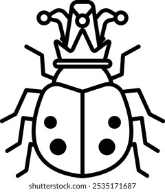 A bug with a crown on its head