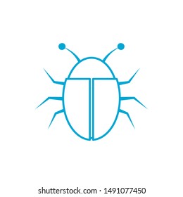 Bug design, Insect pest infection parasite macro cimex and beetle theme Vector illustration