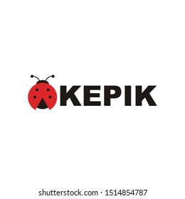 bug design logo vector - insect